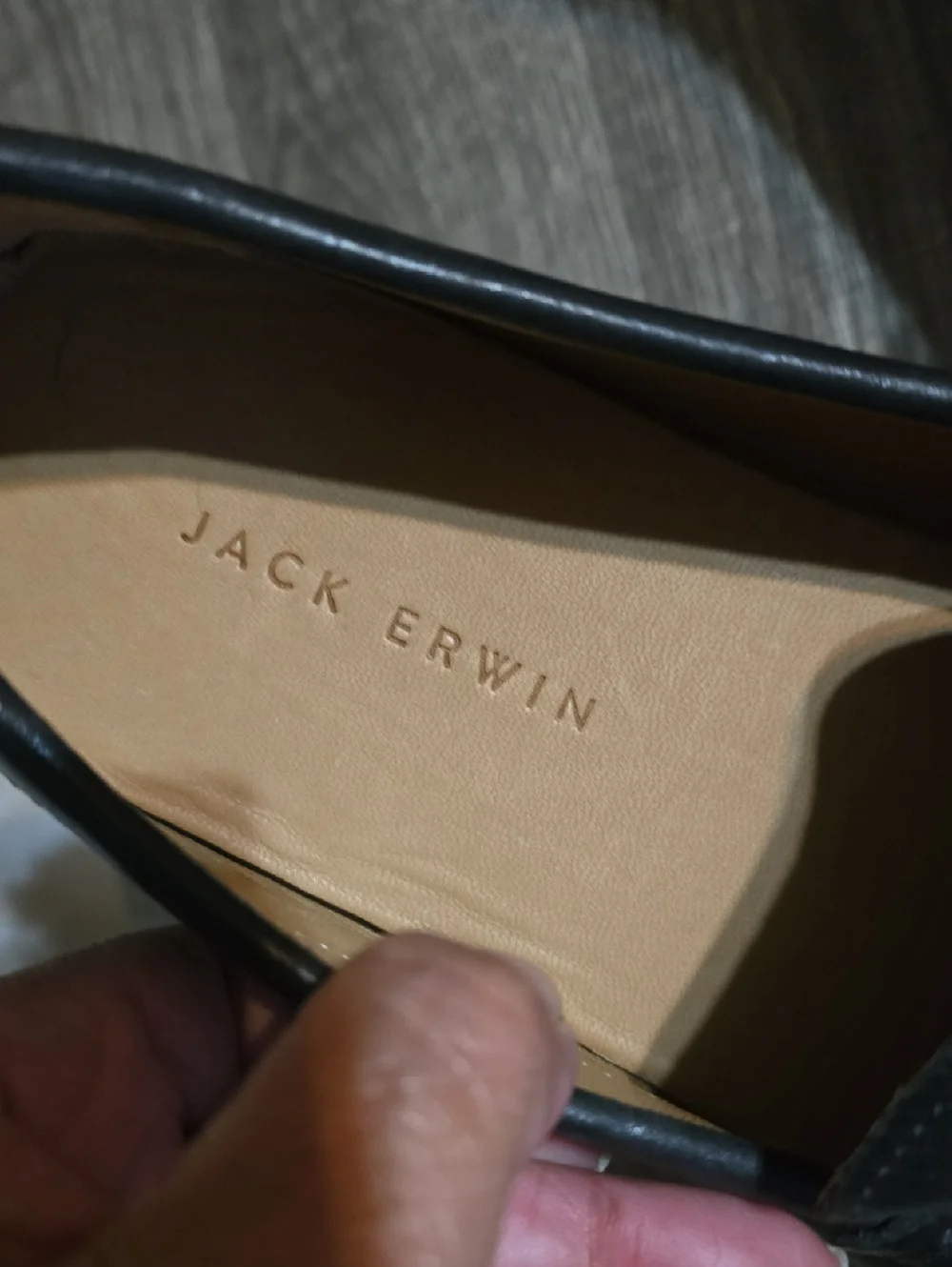 Black Leather Jack Erwin Penny Loafers for Men